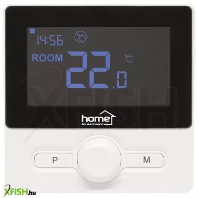 Home the25b digitális vezetékes szobatermosztát, falra szerelhető, programozható, ablaknyitás-érzékelés, fagyvédelmi funkció, fekete