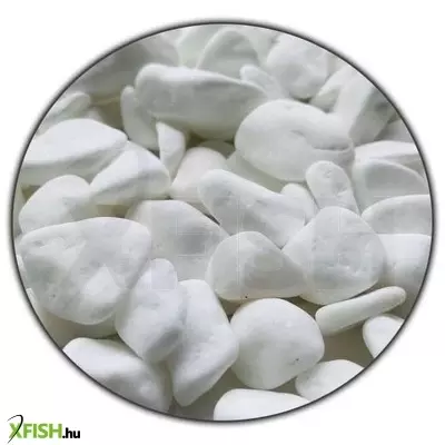 Egyéb vegyes fehér gyöngykavics akvárium dekoráció, aljzat - 5kg, 15-30mm