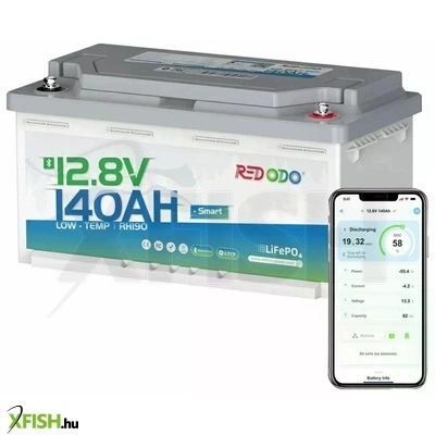 Redodo Lifepo4 12V 140Ah H190 Bluetooth Akkumulátor