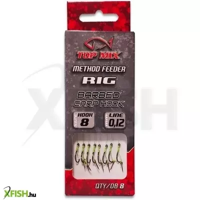 top mix method feeder rig előkötött horog csalitüskével 8-as 8db/csomag