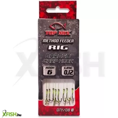 top mix method feeder rig előkötött horog csalitüskével 6-os 8db/csomag