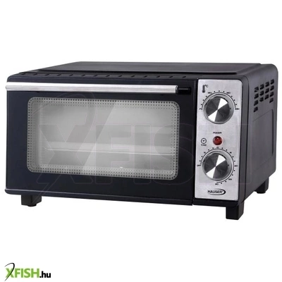 Hauser to-1110 minisütő, 650 w, 11 liter, alsó és felső fűtőszálak, időkapcsoló, fekete/ezüst színű