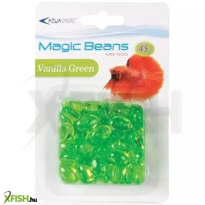 Aquasyncro magic beans műanyag akvárium dekoráció - zöld