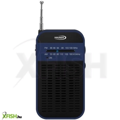 Hauser tr-905 analóg am/fm zsebrádió, rms max. 0,5 w, kihúzható antenna, elemes tápellátás