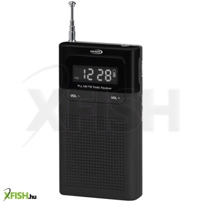 Hauser tr-906pll digitális zsebrádió, LED kijelző, max. 0,5 W rms teljesítmény, óra/ébresztő, elemes tápellátás