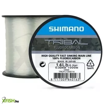Shimano Line Tribal Carp Fluoro Monofil Zsinór Víztiszta 250m 0,32mm 6,3Kg