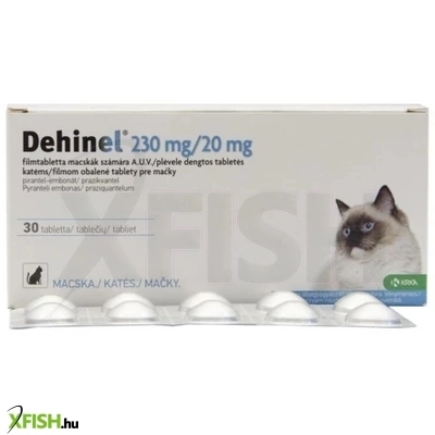 Dehinel Cat 230mg/20mg Féreghajtó Filmtabletta Macskáknak 30db/csomag