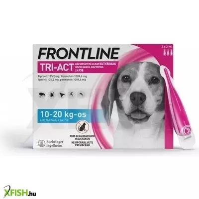 Frontline tri-act kutya M 10-20 kg 3x