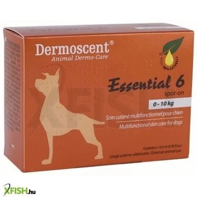 Dermoscent Dog Spot On Bőr Hidratáló Kutyák Macskák Részére 1-10Kg 4db/csomag