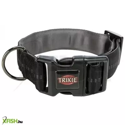 Trixie nyakörv softline elegance széles L-XL 55-70cm/38mm fekete/grafit