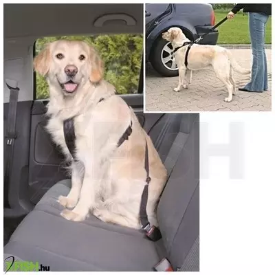 Trixie biztonsági öv kutya M 50-70cm/25mm fekete