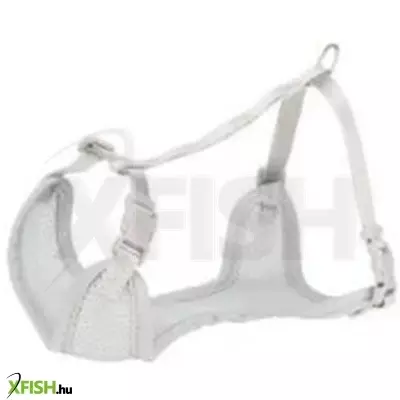 Trixie hám soft pórázzal junior & puppy, M-L 36-50 cm/10 mm, 2,00 m, világos szürke