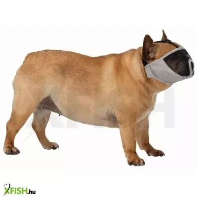 Trixie szájkosár rövid orrú kutyáknak S-M (fejpánt 31cm), szürke