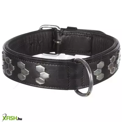 Trixie nyakörv active bőr csavarokkal M 38-45cm/40mm fekete