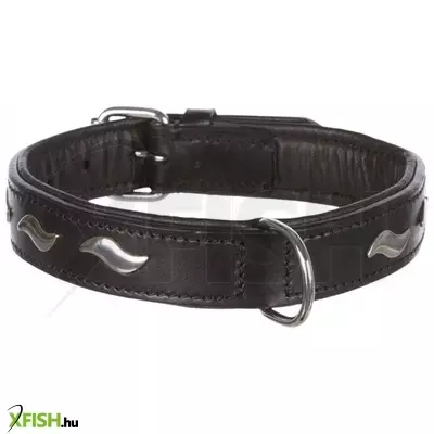 Trixie nyakörv active bőr designnal S-M 34-40cm/22mm fekete