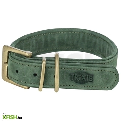 Trixie Kutya Nyakörv Pure Bőr M-L 39-46 cm / 35 mm Zsályazöld