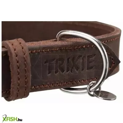 Trixie nyakörv rustic bőr széles XS-S 27-34 cm/18mm sötétbarna
