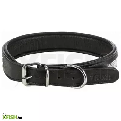 Trixie nyakörv active comfort strasszkövekkel M-L 44-52cm/25mm fekete