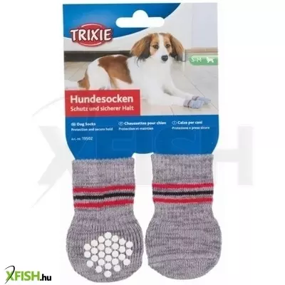 Trixie kutyazokni csúszásmentes talppal S-M szürke 2db/csomag szürke
