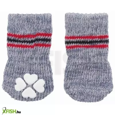 Trixie kutyazokni csúszásmentes talppal XL szürke 2db/csomag