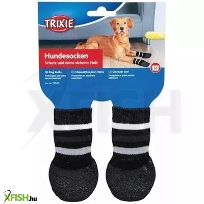 Trixie kutyazokni csúszásmentes M-L 2db/csomag fekete