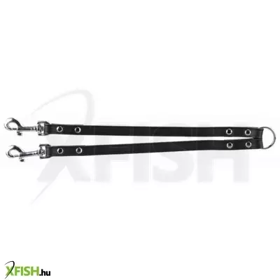 Trixie póráz basic bőr kettős vezető M-L 35cm/18mm fekete