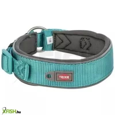 Trixie nyakörv premium extra széles S-M 33-42cm/35mm aqua/grafit