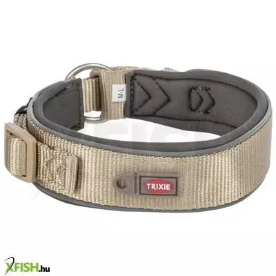 Trixie nyakörv premium extra széles S-M 33-42cm/35mm homok/grafit