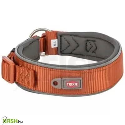 Trixie nyakörv premium extra széles M-L 40-48cm/40mm rozsda/grafit