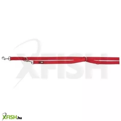 Trixie póráz új prémium hosszabbítható dupla M-L 2,00m/20mm piros