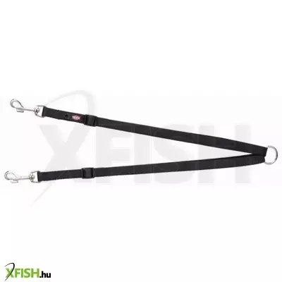 Trixie premium póráz kettős vezetővel XS-M 40-70 cm/15mm fekete