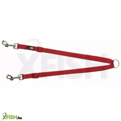 Trixie premium póráz kettős vezetővel XS-M 40-70 cm/15mm piros