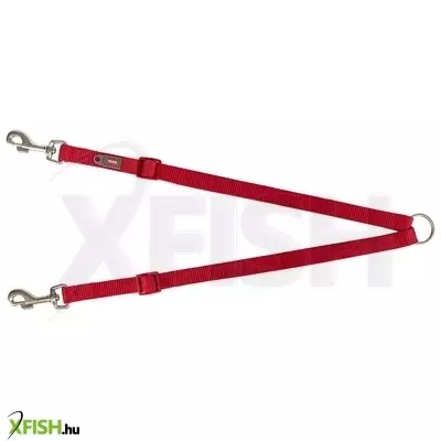 Trixie póráz premium kettős vezető  M-L 40-70 cm/20 mm, piros