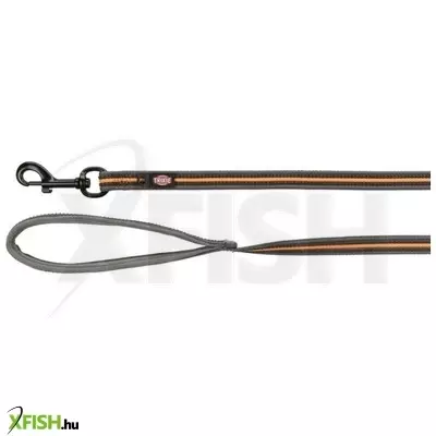 Trixie póráz fusion kiképző, gumis, M-XL 10 m/17 mm, grafit/papaya