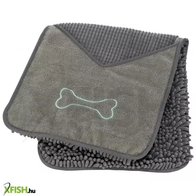 Trixie törölköző kutyáknak zsebbel, mikroszálas, 78x32cm, szürke