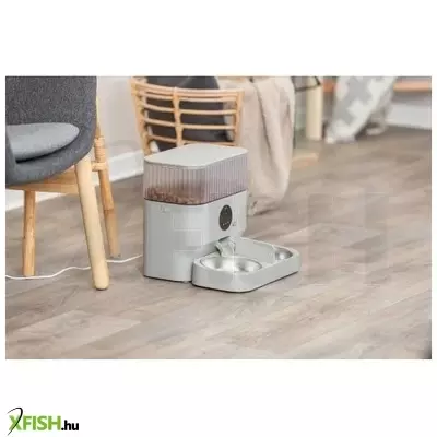 Trixie tál szett műanyag/rozsdamentes acél, 0,5l / 32x5x16 cm, fehér