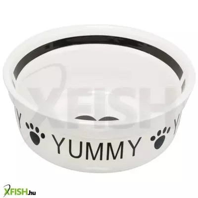 Trixie tál kerámia mancs mintás, 1,6 l/o 20 cm, fekete/fehér