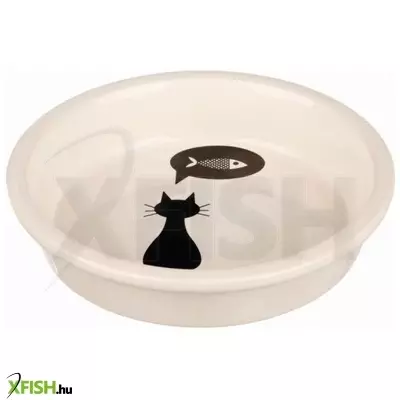 Trixie tál kerámia cica mintával 0,25l/13cm fehér