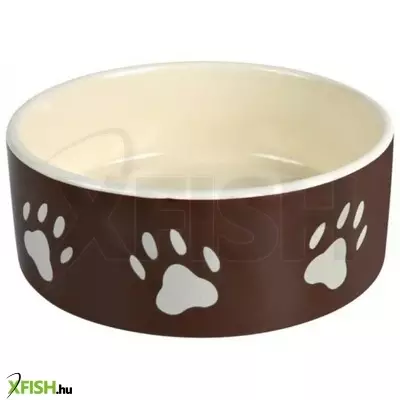 Trixie kerámia tál tappancs mintával 0,3l/12cm barna/krém