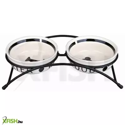 Trixie kerámia tál szett 2x0,25l/13cm fehér/fekete