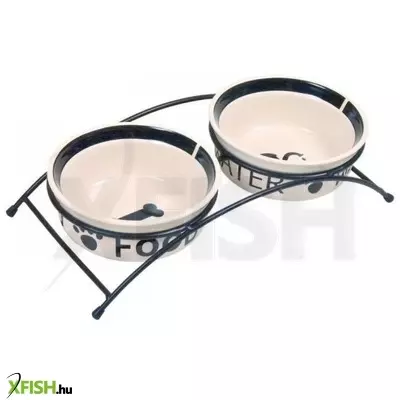 Trixie kerámia tál szett 2x0,6l/15cm fehér/fekete