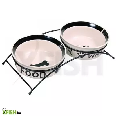 Trixie kerámia tál szett 2x1,6l/20cm fehér/fekete