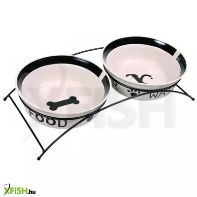 Trixie kerámia tál szett 2x2,6l/25cm fehér/fekete