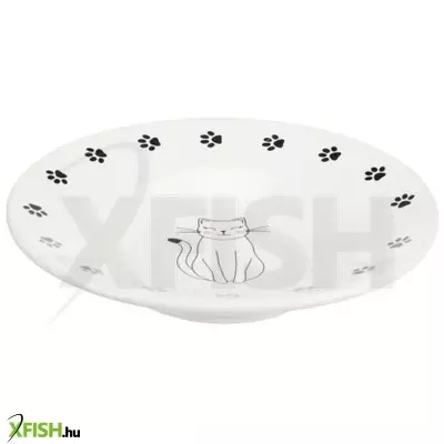 Trixie tál kerámia macska mintás 0,2l/15cm fehér