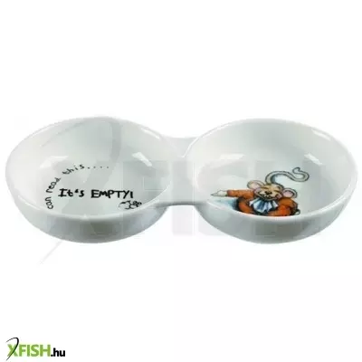 Trixie dupla kerámia tál egér mintával 0,15l/11cm fehér