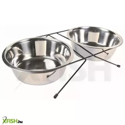Trixie tál szett fém állványon 2x2,8l/24cm
