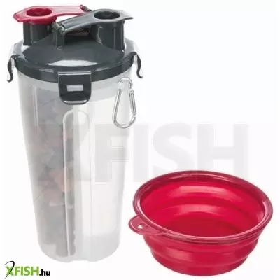 Trixie műanyag utazó szett szilikon tállal 2x0,35l/11x23cm