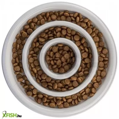 trixie tál műanyag/tpr evéslassító, 0,45 l/o 23 cm, szürke