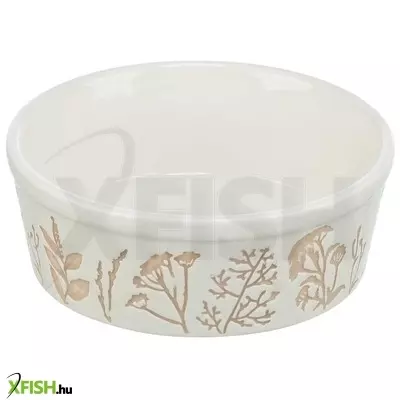 Trixie tál kerámia dombornyomott, 1,2l / o 20 cm, fehér/bézs