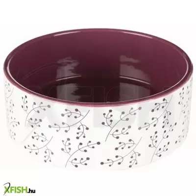 Trixie kerámia tál 1,4l/20cm fehér/bordó